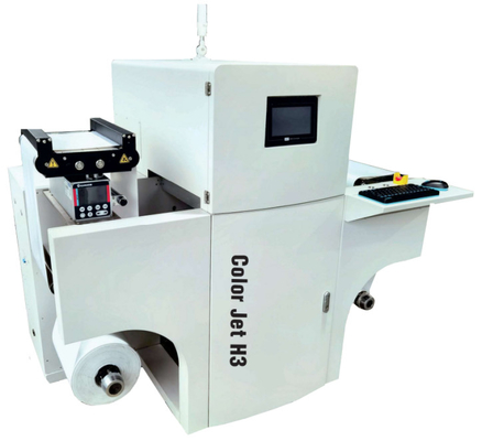 Roll to Roll Feeding CMYK Máy in nhãn kỹ thuật số Inkjet để vận hành dễ dàng