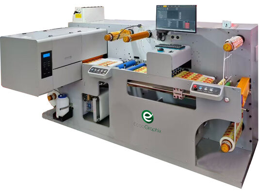 Máy in nhãn kỹ thuật số với chức năng cắt và lót