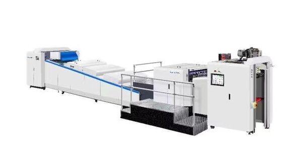 Máy sơn UV tốc độ cao với 9500 tấm/giờ, kích thước tấm tối đa 730x1060mm và băng chuyền Teflon cho chế biến giấy