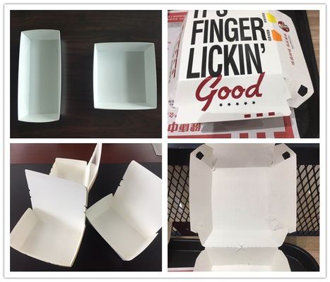 200 cái / tối thiểu 600GSM Máy tạo hình hộp thực phẩm KFC