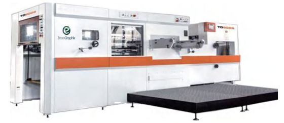 Máy cắt khuôn dập lá tự động 800x580mm có tước