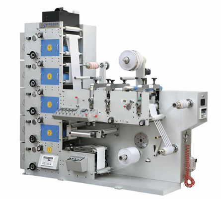 6 Colors Flexographic UV Label Printer With Ceramic Anilox Cylinder